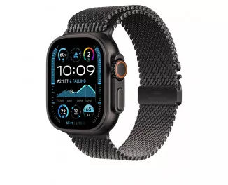 Металлический ремешок для Apple Watch Ultra 49mm Apple Milanese Loop Black Titanium - Small (MXKF3)
