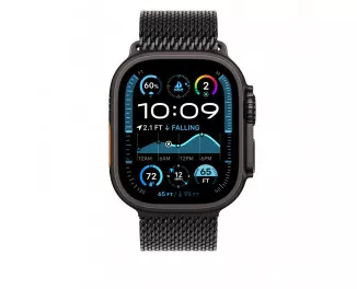 Металлический ремешок для Apple Watch Ultra 49mm Apple Milanese Loop Black Titanium - Small (MXKF3)