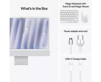 Моноблок Apple iMac 24 2024 M4 (10CPU/10GPU) 24/512GB Silver (MCR24)