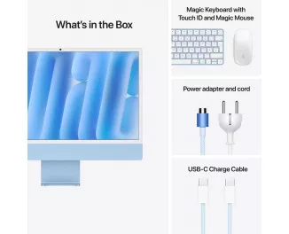 Моноблок Apple iMac 24 M4 2024 32/512GB Blue with Nano-texture Glass (Z1EQ000KA)