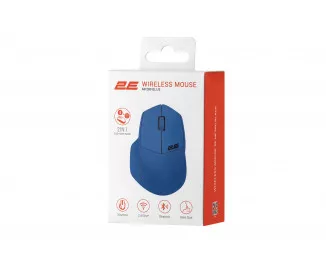 Мышь беспроводная 2E MF280 Silent WL/BT Blue (2E-MF280WBL)