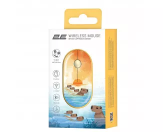 Миша бездротова 2E MF300 Capybara Sunset Silent WL BT Yellow (2E-MF300WCAPIBARAYW)