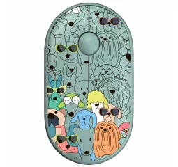 Мышь беспроводная 2E MF300 Pets Silent WL BT Dogs Green (2E-MF300WPETSGN)