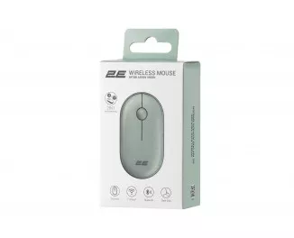 Миша бездротова 2E MF300 Silent WL/BT Ashen Green (2E-MF300WGN)