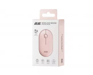 Мышь беспроводная 2E MF300 Silent WL/BT Mallow Pink (2E-MF300WPN)