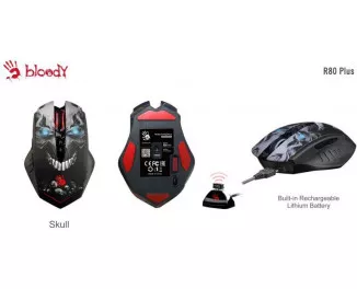 Мышь беспроводная A4Tech Bloody R80 Plus Skull
