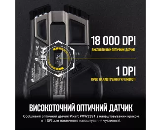 Миша бездротова Corsair Ironclaw Wireless RGB (CH-9317011-EU)