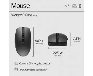 Миша бездротова HP 710 Rechargeable Silent Wireless Black (6E6F2AA)