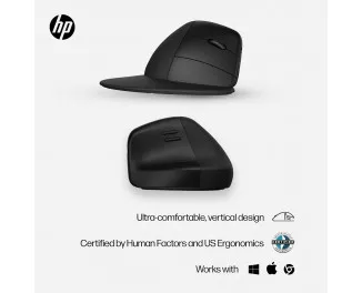 Миша бездротова HP 920 Ergonomic Vertical Wireless/Bluetooth Black (6H1A4AA)
