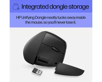 Миша бездротова HP 920 Ergonomic Vertical Wireless/Bluetooth Black (6H1A4AA)