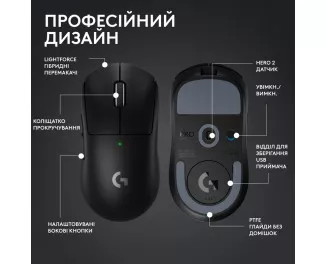 Миша бездротова Logitech G Pro X Superlight 2 Black (910-006630)