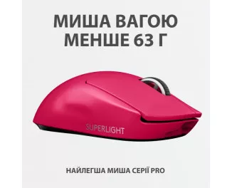 Мышь беспроводная Logitech G Pro X Superlight Wireless Magenta (910-005956)