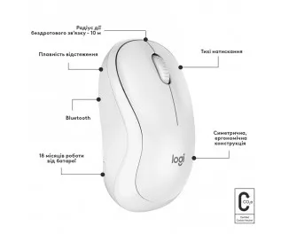 Мышь беспроводная Logitech M240 Off White (910-007120)