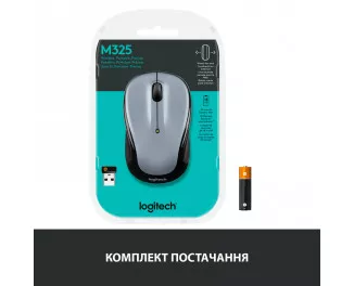 Мышь беспроводная Logitech M325s Wireless Light Silver (910-006813)