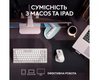 Мышь беспроводная Logitech MX Master 3S For Mac Performance Wireless Pale Grey (910-006572)