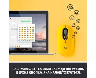 Миша бездротова Logitech POP Mouse Bluetooth Blast Yellow (910-006546)