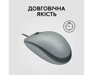 Мышь Logitech M110 Silent USB Mid Gray (910-006760)
