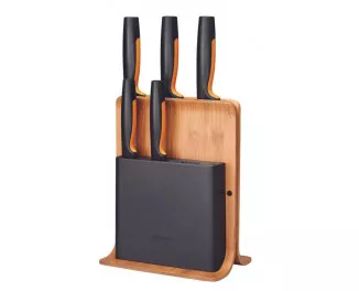 Набір кухонних ножів з бамбукового блоку Fiskars Functional Form 5 шт (1057552)