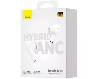Наушники беспроводные Baseus Bowie M2s True Wireless Earphones (NGTW350102) Moon White