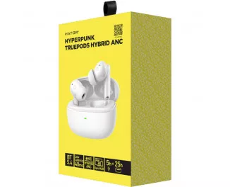 Наушники беспроводные Hator Truepods Hybrid ANC White (HTA432)