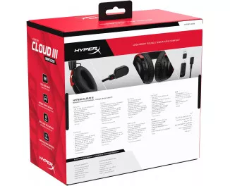 Навушники бездротові HyperX Cloud III Wireless Black-Red (77Z46AA)