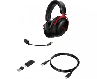 Навушники бездротові HyperX Cloud III Wireless Black-Red (77Z46AA)