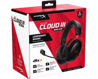Навушники бездротові HyperX Cloud III Wireless Black-Red (77Z46AA)