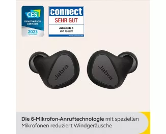 Наушники беспроводные JABRA Elite 5 Titanium Black (100-99181700-98)
