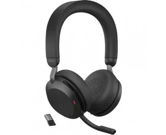 Наушники беспроводные Jabra Evolve2 75 MS Stereo USB-A + with Charging Stand Black (27599-999-989)
