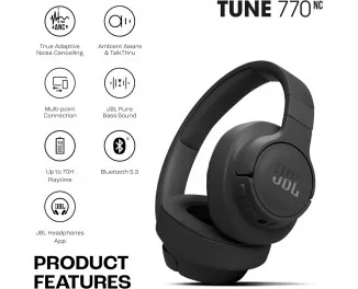 Наушники беспроводные JBL Tune 770 NC Black (JBLT770NCBLK)