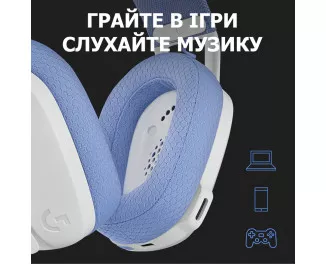 Навушники бездротові Logitech G435 Lightspeed White (981-001074)