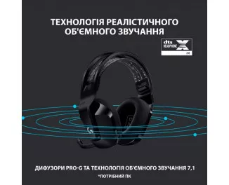 Навушники бездротові Logitech G733 Lightspeed Wireless RGB Black (981-000864)