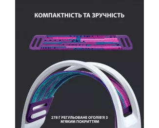 Наушники беспроводные Logitech G733 Lightspeed Wireless RGB White (981-000883)