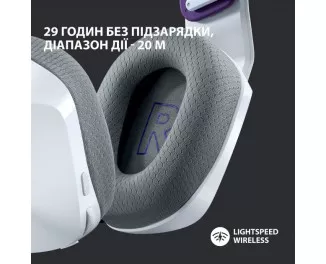 Наушники беспроводные Logitech G733 Lightspeed Wireless RGB White (981-000883)