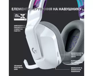 Наушники беспроводные Logitech G733 Lightspeed Wireless RGB White (981-000883)