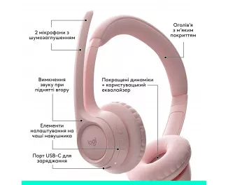 Наушники беспроводные Logitech Zone 300 Wireless Off-White (981-001417)