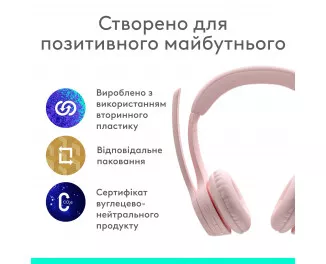 Наушники беспроводные Logitech Zone 300 Wireless Rose (981-001412)