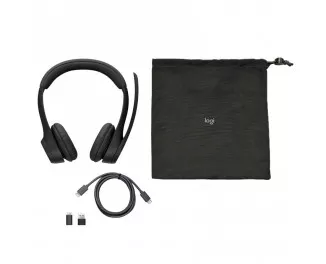 Наушники беспроводные Logitech Zone 305 for Business Wireless/Bluetooth Teams Black (981-001451)