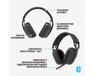 Наушники беспроводные Logitech Zone Vibe 100 Graphite (981-001213)