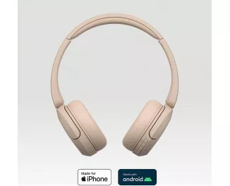 Навушники бездротові Sony WH-CH520 Beige