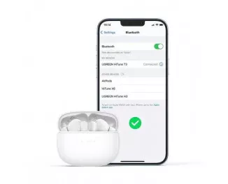 Наушники беспроводные UGREEN WS106 HiTune T3 Active Noise-Cancelling Wireless Earbuds (White)(UGR-90206)