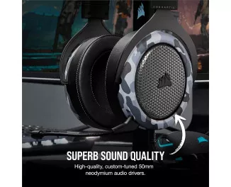 Наушники Corsair HS60 Haptic Artic Camo (CA-9011225)