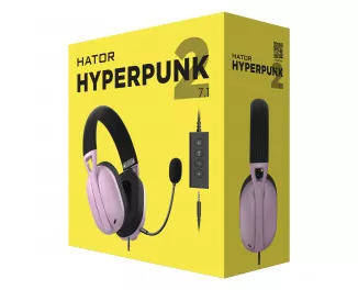 Наушники Hator Hyperpunk 2 USB 7.1 Black/Lilac (HTA-849)