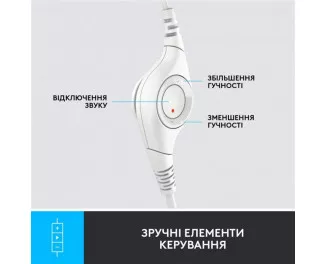 Наушники Logitech H390 USB White (981-001286)