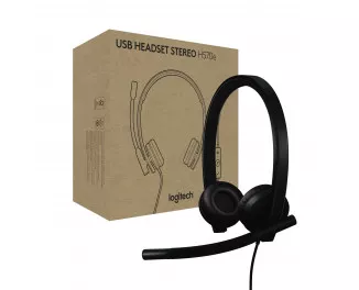 Наушники Logitech H570e Corded Stereo USB Headset (Teams version) Stereo USB-C Black (981-001431)