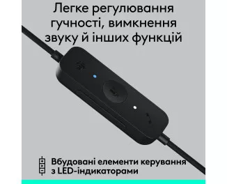 Наушники Logitech H570e Corded Stereo USB Headset (Teams version) Stereo USB-C Black (981-001431)