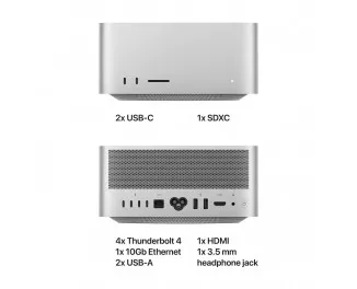 Неттоп Apple Mac Studio 2022 M1 Max (10CPU/32GPU) 32/1Tb (Z14J000H2) Silver