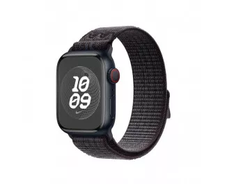 Нейлоновый ремешок для Apple Watch 38/40/41mm Apple Nike Sport Loop Black/Blue (MUJV3)
