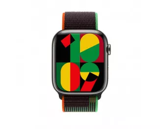 Нейлоновый ремешок для Apple Watch 38/40/41mm Apple Sport Loop Black Unity (MQTH3)