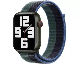 Нейлоновый ремешок для Apple Watch 38/40/41mm Apple Sport Loop Midnight/Eucalyptus (MN5M3)
